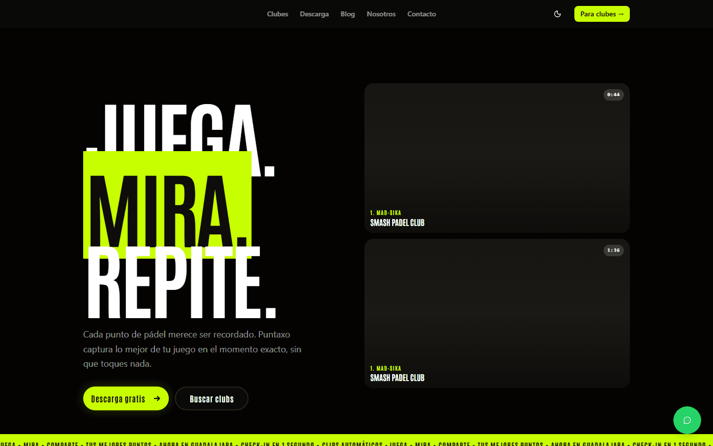 Puntaxo — sitio web en producción